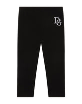 INTERLOCK LEGGINGS WITH LOGO PATCH - | Dolce & Gabbana