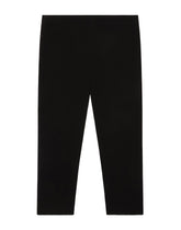 INTERLOCK LEGGINGS WITH LOGO PATCH - | Dolce & Gabbana