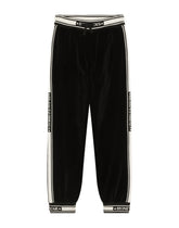 Jogging pants in stretch cotton - | Dolce & Gabbana