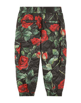 Rose-print nylon cargo pants - | Dolce & Gabbana