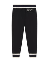 Jersey jogging pants with DG logo patch embellishment - | Dolce & Gabbana
