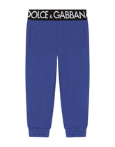 Jersey jogging pants with branded elastic - | Dolce & Gabbana