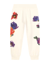 Jersey jogging pants with floral print - | Dolce & Gabbana