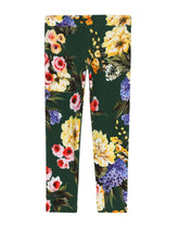Interlock leggings with garden print - | Dolce & Gabbana