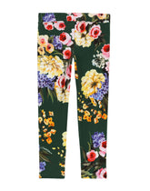 Interlock leggings with garden print - | Dolce & Gabbana