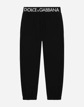 Jersey jogging pants with branded elastic waistband - | Dolce & Gabbana