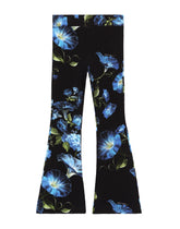 Jersey pants with bluebell print - | Dolce & Gabbana
