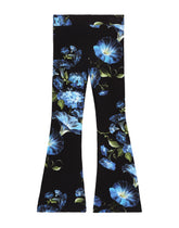 Jersey pants with bluebell print - | Dolce & Gabbana