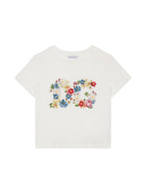 Jersey t-shirt with applied flowers - | Dolce & Gabbana