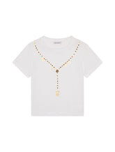 Jersey t-shirt with necklace print - | Dolce & Gabbana