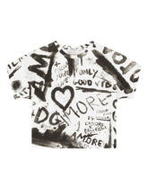Jersey T-shirt with graffiti print - | Dolce & Gabbana