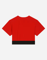 Jersey T-shirt with branded elastic - | Dolce & Gabbana