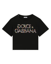 Jersey T-shirt with logo print - | Dolce & Gabbana
