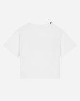 Jersey T-shirt with logo print - | Dolce & Gabbana