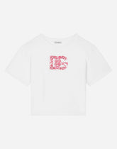 Jersey T-shirt with DG logo print - | Dolce & Gabbana