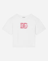 Jersey T-shirt with DG logo print - | Dolce & Gabbana