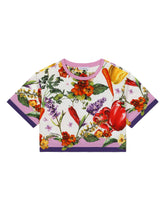 Farmer-print jersey T-shirt - | Dolce & Gabbana