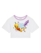 Jersey T-shirt with DG logo patch - | Dolce & Gabbana
