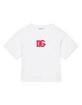 Jersey T-shirt with DG logo patch - | Dolce & Gabbana