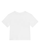 Jersey T-shirt with flower and DG logo print - | Dolce & Gabbana