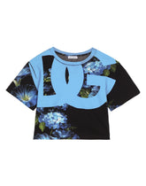 Jersey T-shirt with bluebell print - | Dolce & Gabbana