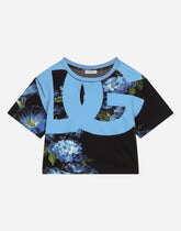 Jersey T-shirt with bluebell print - | Dolce & Gabbana