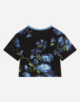 Jersey T-shirt with bluebell print - | Dolce & Gabbana