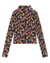 Interlock T-shirt with violet print - | Dolce & Gabbana