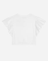 Jersey T-shirt with lemon patch and DG logo - | Dolce & Gabbana