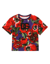 Anemone-print interlock T-shirt - | Dolce & Gabbana