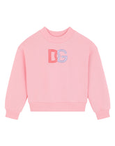 Round-neck sweatshirt with patch embellishment - | Dolce & Gabbana