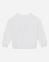 Round-neck jersey sweatshirt with iconic print - | Dolce & Gabbana