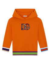 Jersey hoodie with DG patch - | Dolce & Gabbana