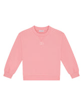 Jersey round-neck sweatshirt with DG logo print - | Dolce & Gabbana