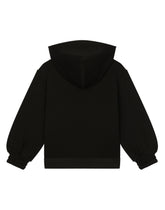 Jersey hoodie with branded elastic - | Dolce & Gabbana