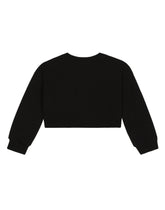 Jersey round-neck sweatshirt with logo print - | Dolce & Gabbana