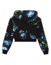Jersey hoodie with bluebell print - | Dolce & Gabbana