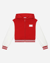 Jersey hoodie with logo - | Dolce & Gabbana