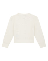 Cotton fan-stitch cotton cardigan - | Dolce & Gabbana