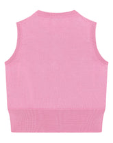 Silk vest with DG logo embroidery - | Dolce & Gabbana