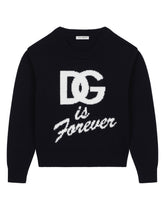Wool pullover with DG logo - | Dolce & Gabbana