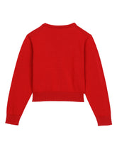 Cotton cardigan with floral patch - | Dolce & Gabbana