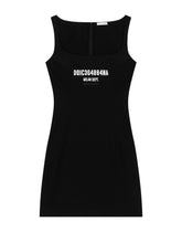 Spandex jersey mini dress with DGVIB3 detail - | Dolce & Gabbana