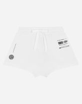 Jersey shorts with DGVIB3 logo print - | Dolce & Gabbana