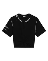 Jersey T-shirt with DGVIB3 logo and bow - | Dolce & Gabbana