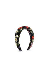 Velvet hairband with meadow flower print - | Dolce & Gabbana