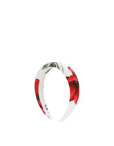 Poppy-print poplin headband - | Dolce & Gabbana