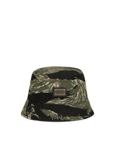 Bucket hat with camouflage print - | Dolce & Gabbana