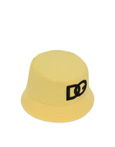 Bucket hat with DG logo patch - | Dolce & Gabbana
