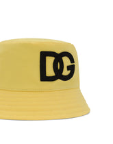 Bucket hat with DG logo patch - | Dolce & Gabbana